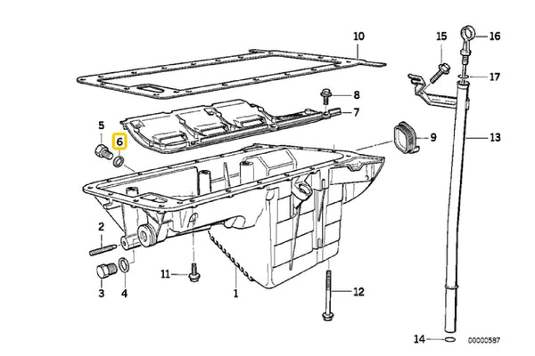 Oil Drain Sump Copper Washer - 07119963151