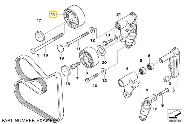 Drive Belt Idler Pulley - 11287841228