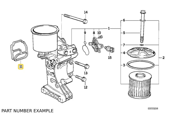 Genuine Oil Filter Housing Gasket - 11421719855