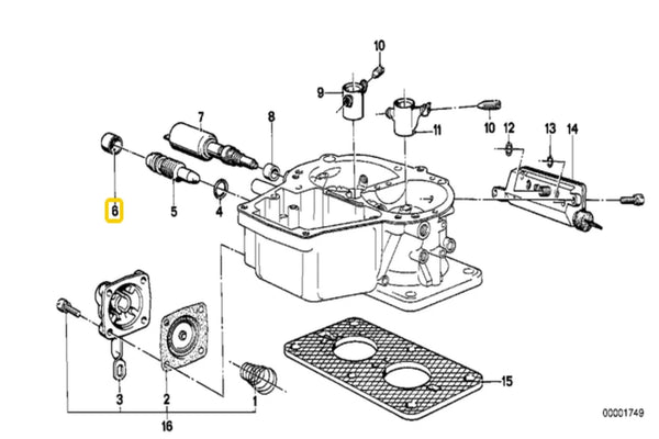 Blue Cap for Throttle Adjustment Screw - 13111265510