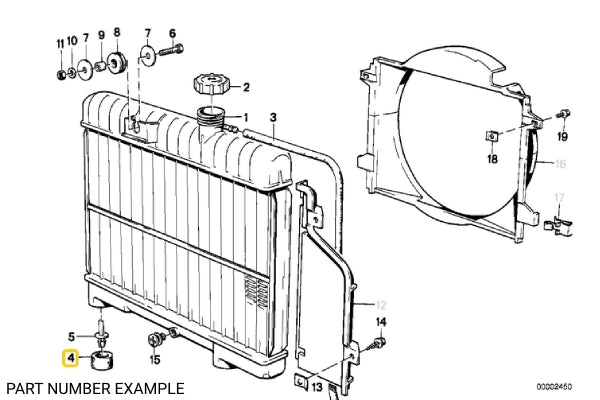 Rubber Radiator Mount – 17111150984