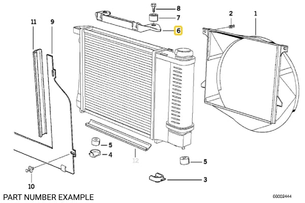 Radiator Carrier Bracket Upper – 17111709347