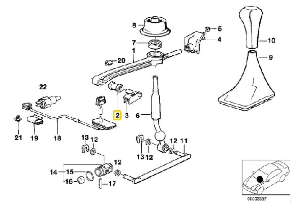 E34 Gear Shift Arm Front Bush Oval