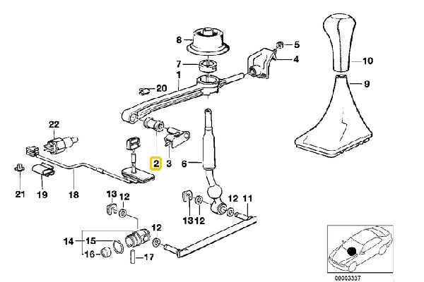 E34 Gear Shift Arm Front Bush Round