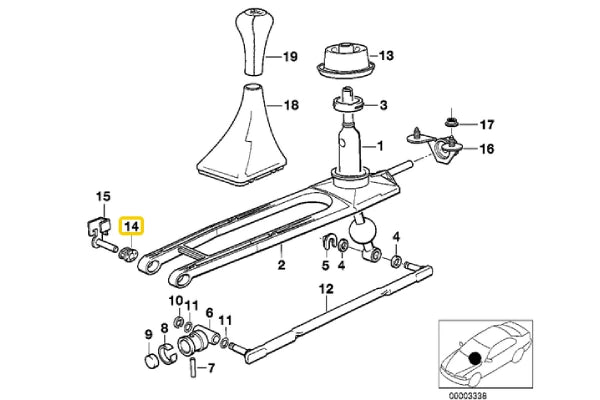 E34 Shift Arm Front Bush Oval