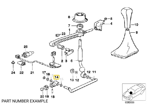 Shifter Rod Joint – 25117526415