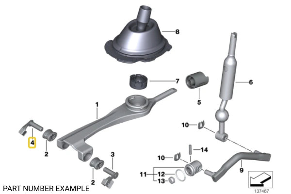 Shifter Bearing Bolt R. Side - 25117529079