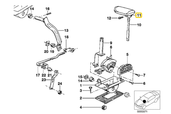 Automatic Gear Selector Lever Handle - 25161216906