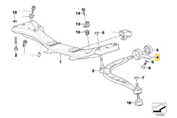 E36 Front Wishbone Rear Bush (E46 Hybrid)