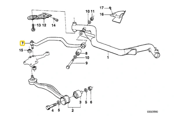 E34 Front Upper Control Arm To Chassis Bush