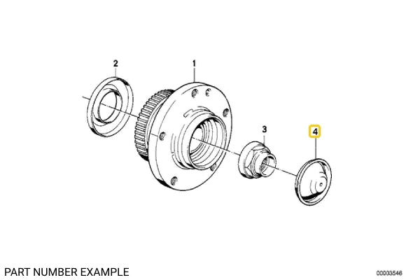 Dust Cover for Front Bearing - 31206777789