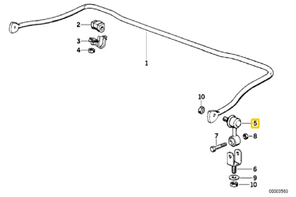 E36 Front Anti Roll Bar Link Rod Bush