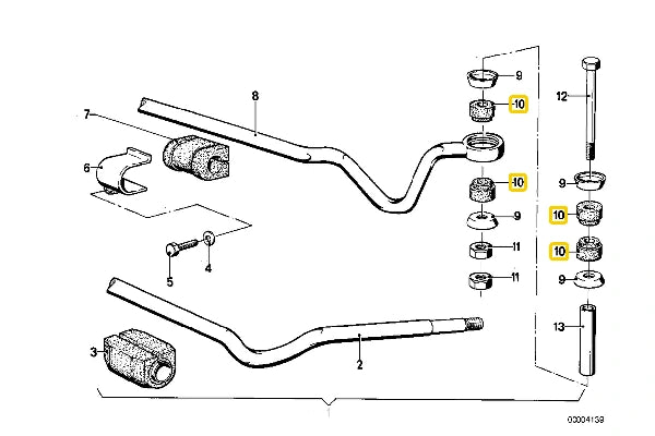 E21 (1975-78) Rear Anti Roll Bar Link Rod Bush