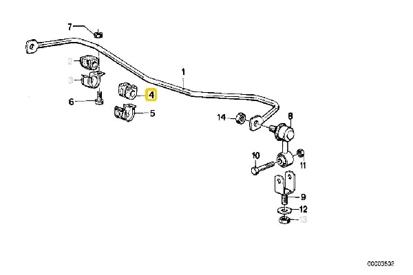 E30 Front Anti Roll Bar Bush 19mm