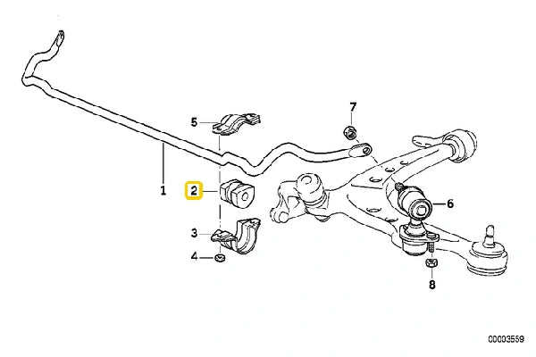 E34 Front Anti Roll Bar Mounting 24mm