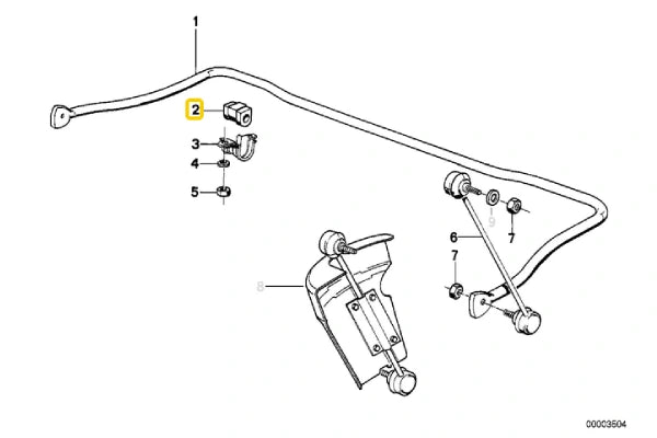 E34 Front Anti Roll Bar Mounting 23mm