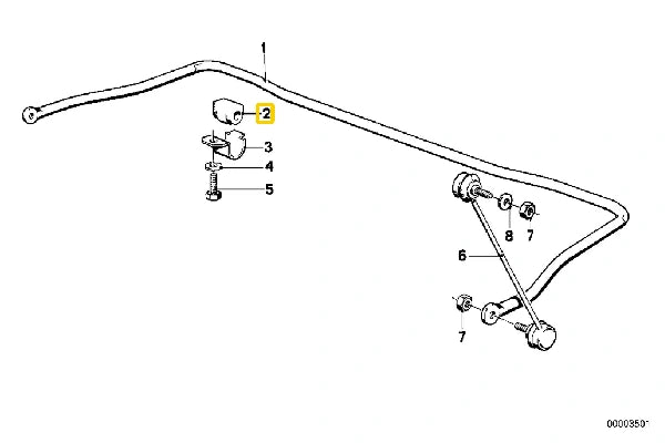 E30 Rear Roll Bar Mounting Bush 18mm