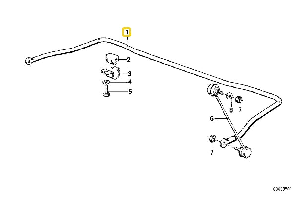 E28 Front Anti Roll Bar Mounting 25mm