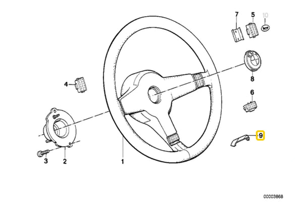 Lower Cover for Steering Wheel / M Tech - 32331155957