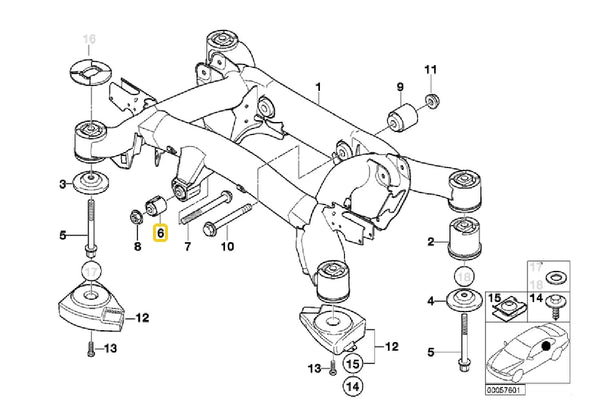 E39 Rear Diff Front Mounting Bush (535i - 540i - M5)