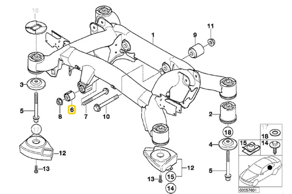 E39 Rear Diff Front Mounting Bush (520i - 530i)