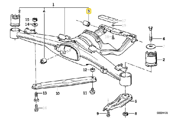 E34 Rear Diff Rear Mounting Bush