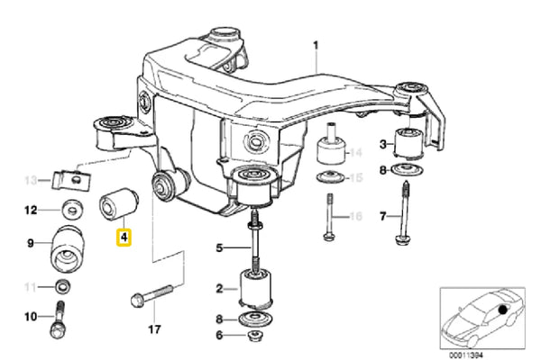 E36 Rear Diff Front Mounting Bush