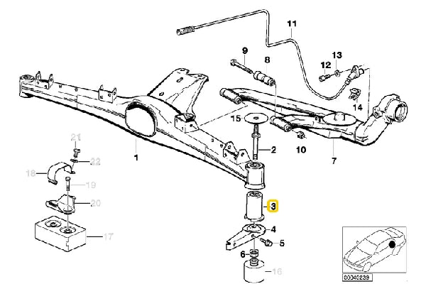 E36 318ti Rear Subrframe Bush