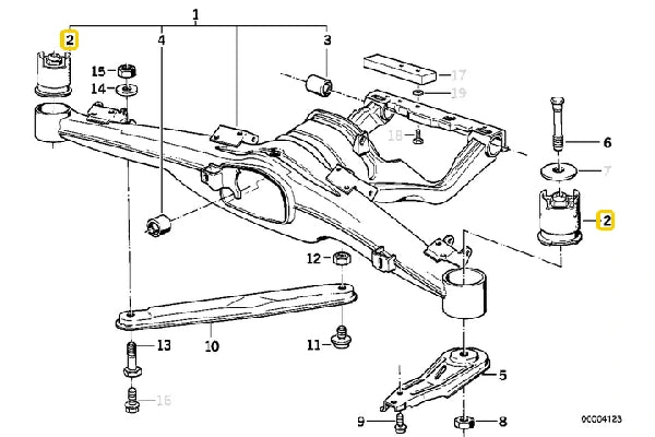 E34 Rear Subframe Mount Bush