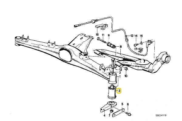 E30 Rear Beam Mounting Bush