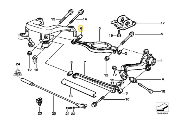 E36 Rear Upper Wishbone Inner Bush