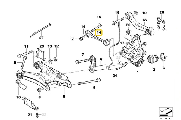 E39 Rear Toe Adjust Inner Bush (535i - 540i - M5)