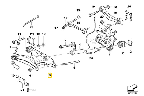 E39 Rear Lower Arm Front Bush (535i - 540i - M5)