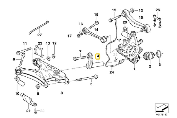 E39 Rear Outer Integral Link Upper Bush (535i - 540i - M5)