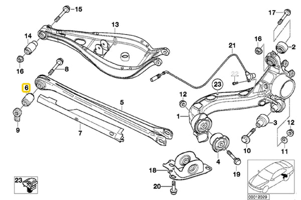 E36 Rear Lower Wishbone Inner Bush