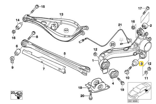 E36 Rear Lower Wishbone Outer Bush