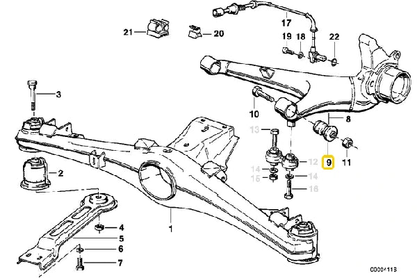 E28 Rear Trailing Arm Bush Adjustable