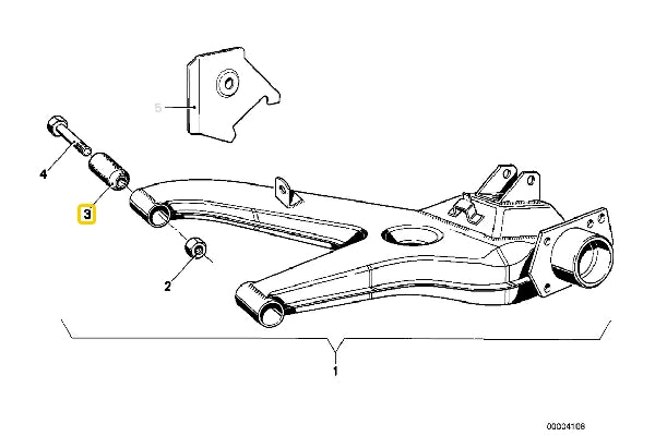 E30 Rear Trailing Arm Bush Adjustable