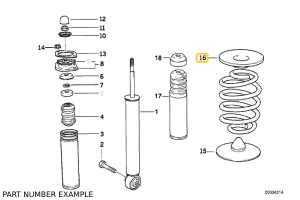 Rear Spring Pad 5mm - 33531136385