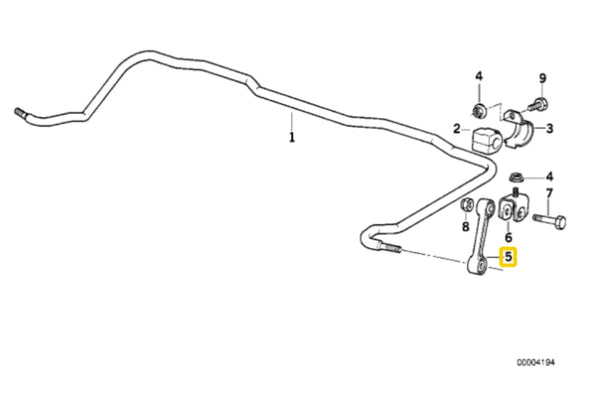 E36 Rear ARB End Link To Arm Bush