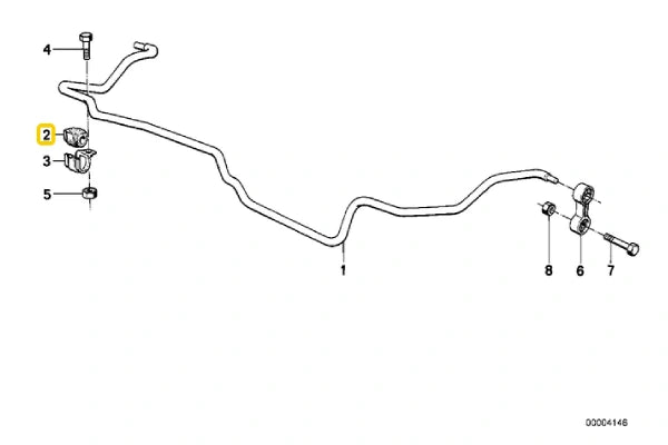 E34 Rear Roll Bar Mounting Bush 15mm