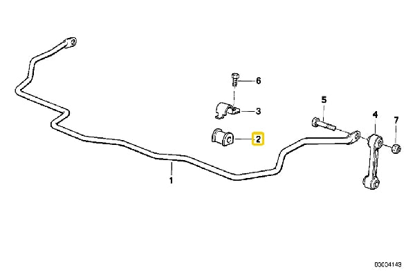 E28 Rear Anti Roll Bar Mounting Bush 17mm