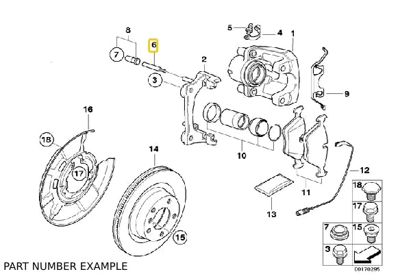 Brake Caliper Guide Bolt - 34111157041