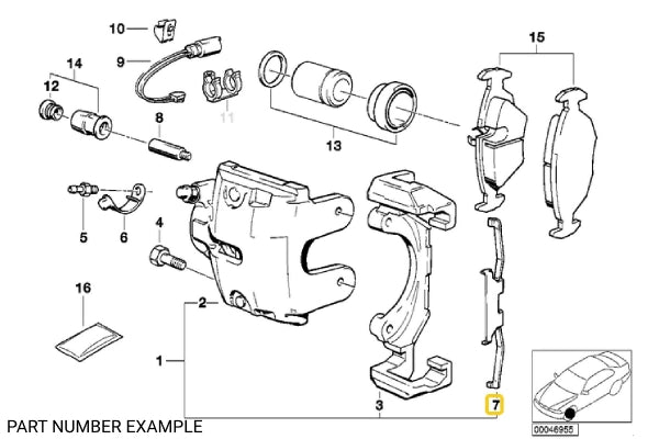 Brake Caliper Retaining Spring Set – 34112226203