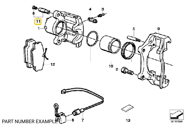 Brake Caliper Guide Bush Repair Kit - 34216869617