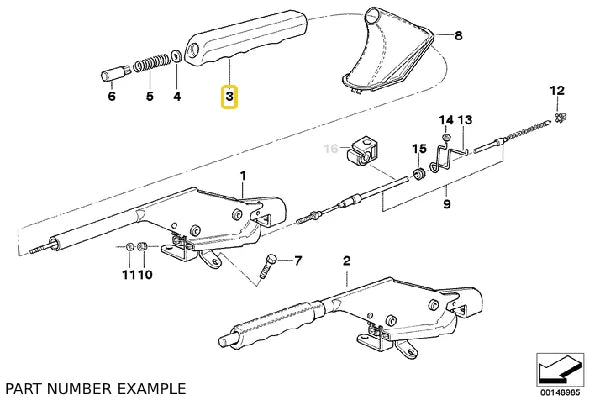 Plastic Parking Brake Handle - 34411116435