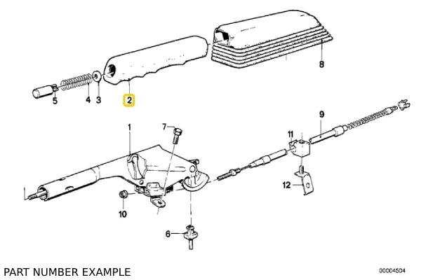 Plastic Parking Brake Handle - 34411153277