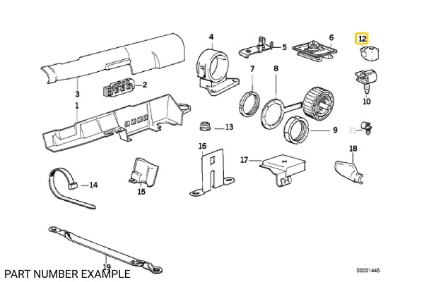 Support for Handbrake Cable – 34411154158