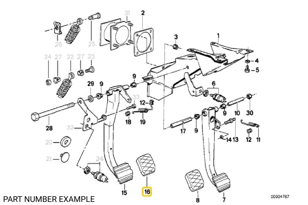 Brake / Clutch Pedal Rubber Pad – 35211108634