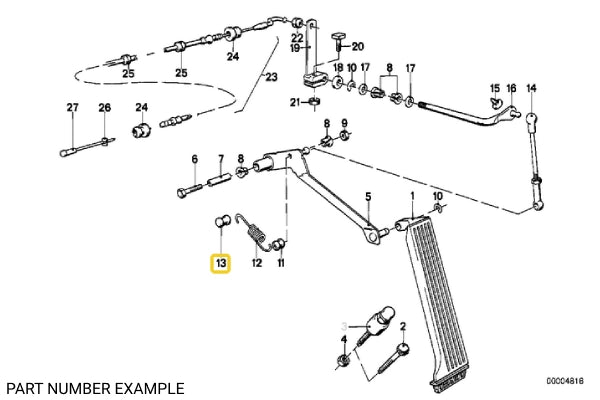 Throttle & Clutch Pedal Bushing – 35311113725